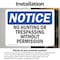Signmission No Hunting Or Trespassing Without Permission OSHA Notice Sign, Vinyl Decal, 10in W x 7in L, 2PK OS-2PACK-NS-D-710-L-14661 - alternate 6